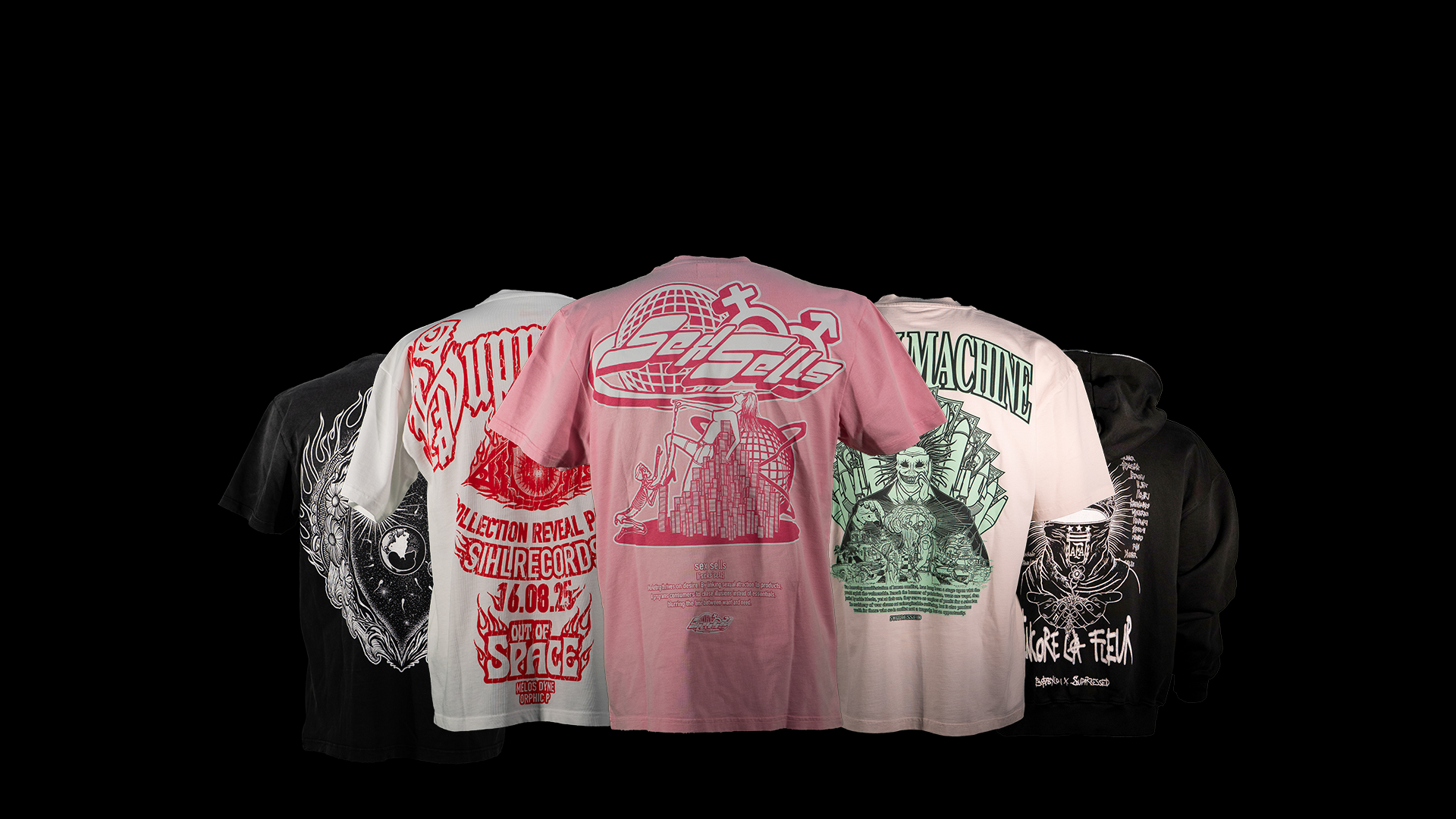 Suppressed t shirts and suppressed hoodies for street wear with meaningful designs
